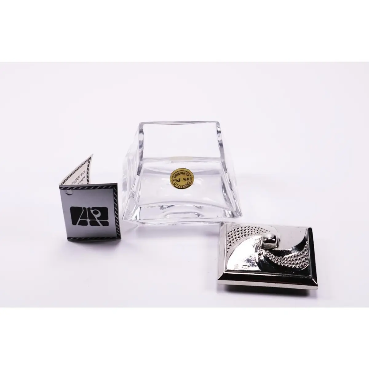 Vintage Crystal Lidded Box | Vintage Crystal Jewellery Box