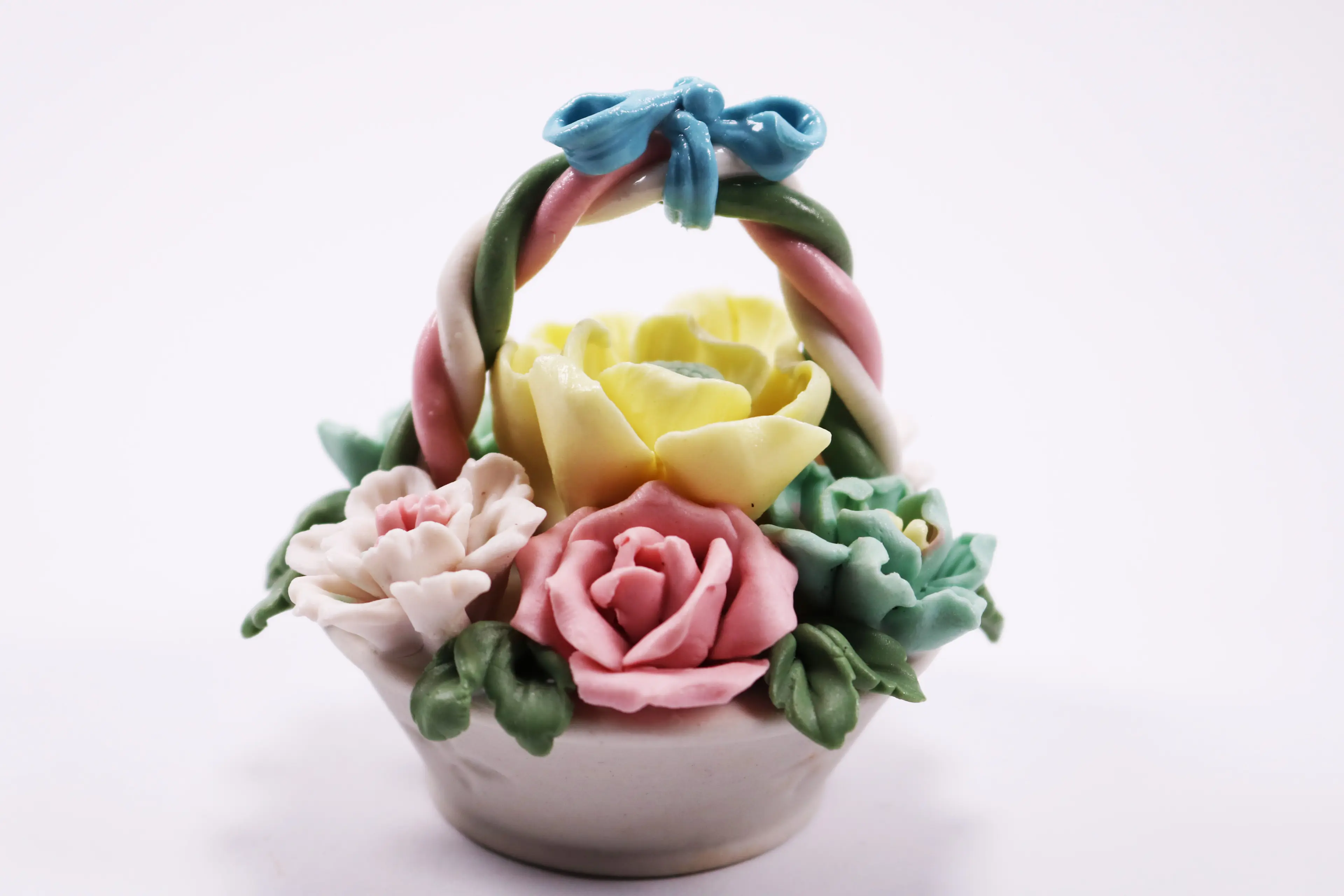 Vintage Flower Basket Center Piece