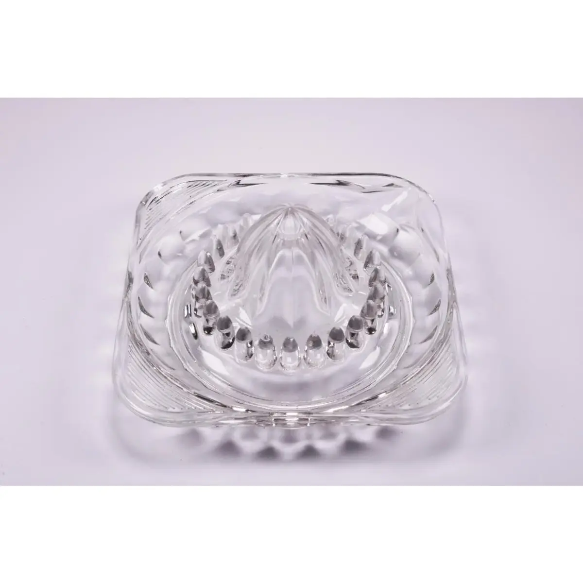 Vintage Glass Reamer 1940S Clear Ribbed Glass Juicer