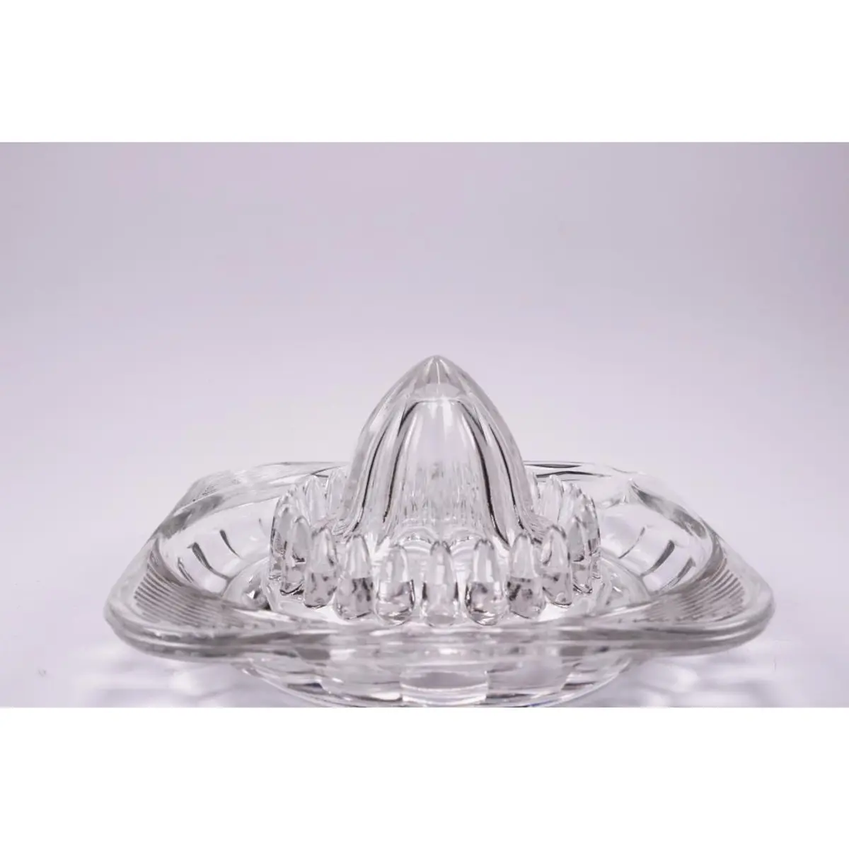 Vintage Glass Reamer 1940S Clear Ribbed Glass Juicer