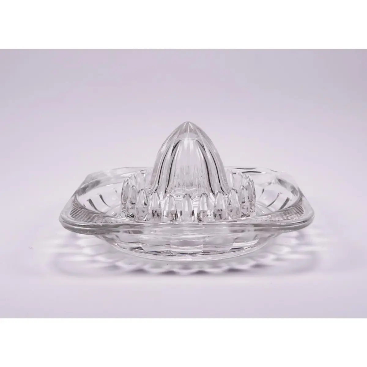 Vintage Glass Reamer 1940S Clear Ribbed Glass Juicer