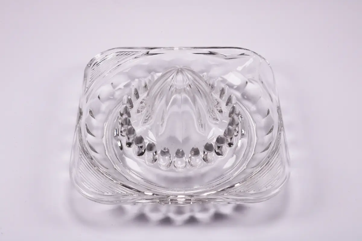 Vintage Glass Reamer 1940S Clear Ribbed Glass Juicer
