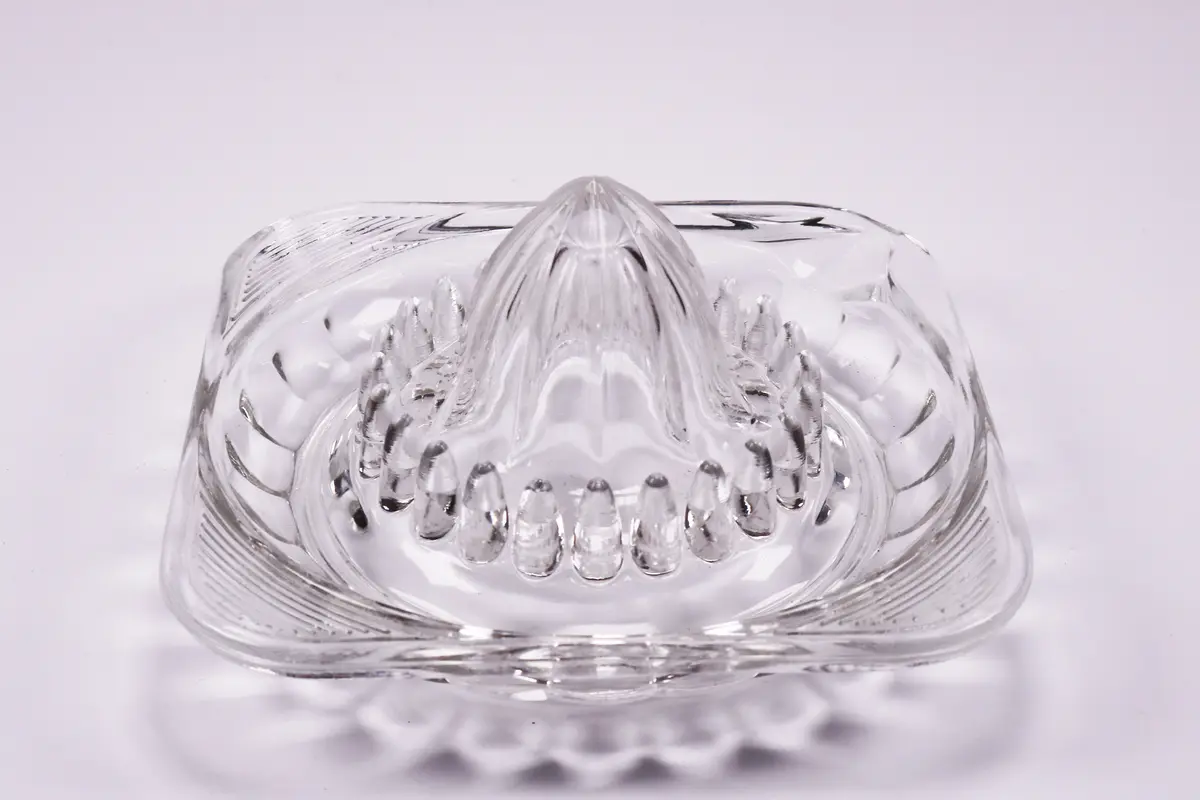 Vintage Glass Reamer 1940S Clear Ribbed Glass Juicer