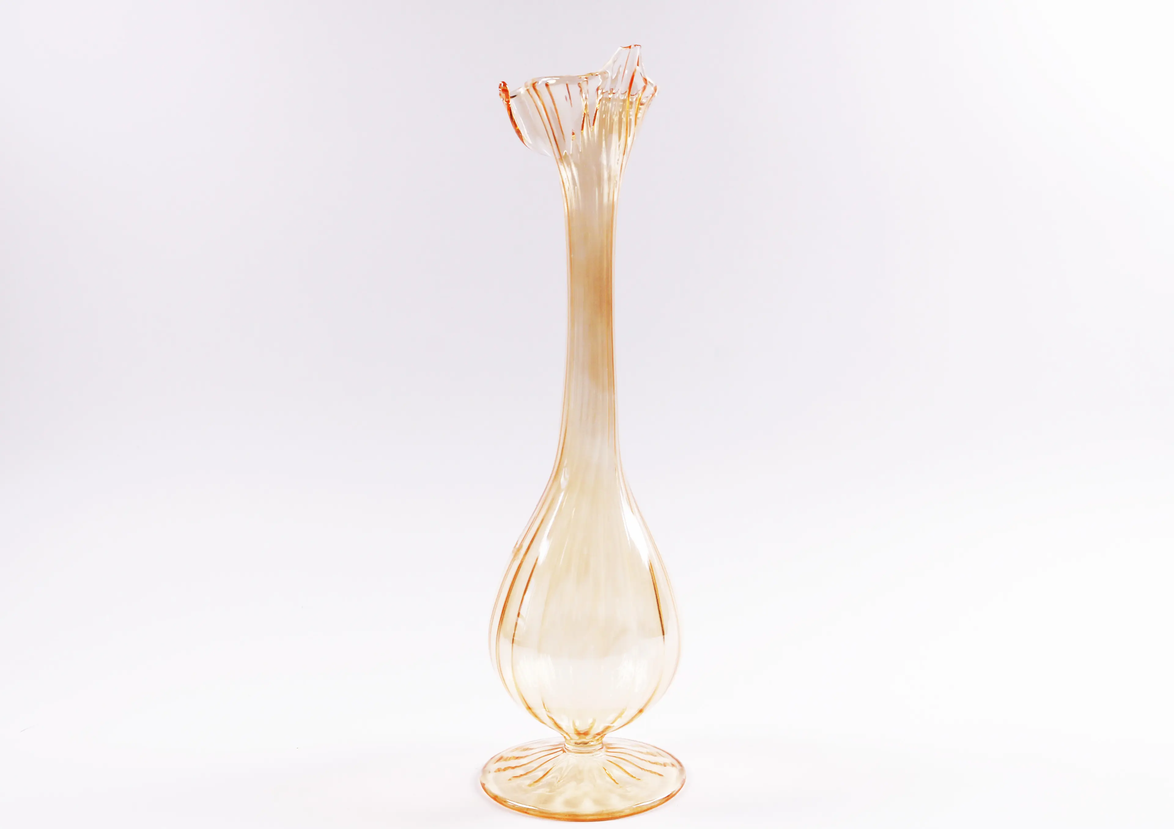 Vintage Mid Century Vase Amber