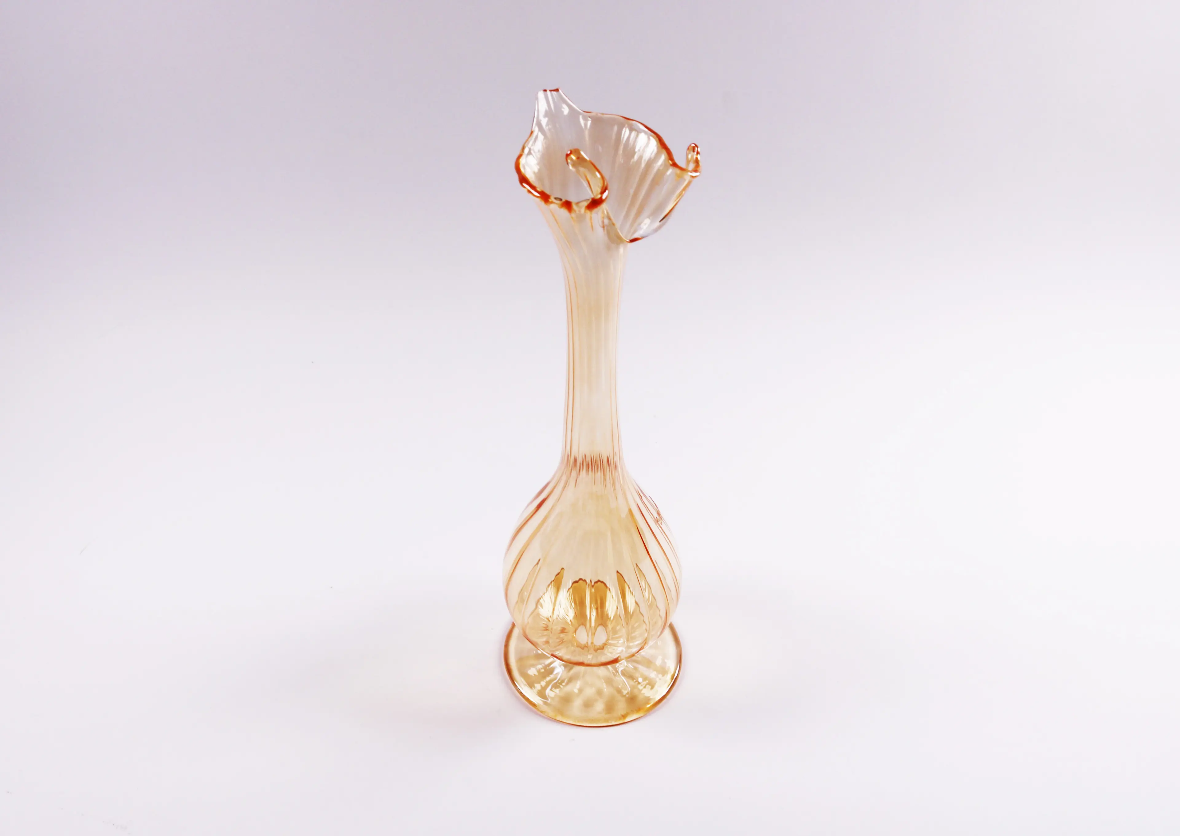 Vintage Mid Century Vase Amber