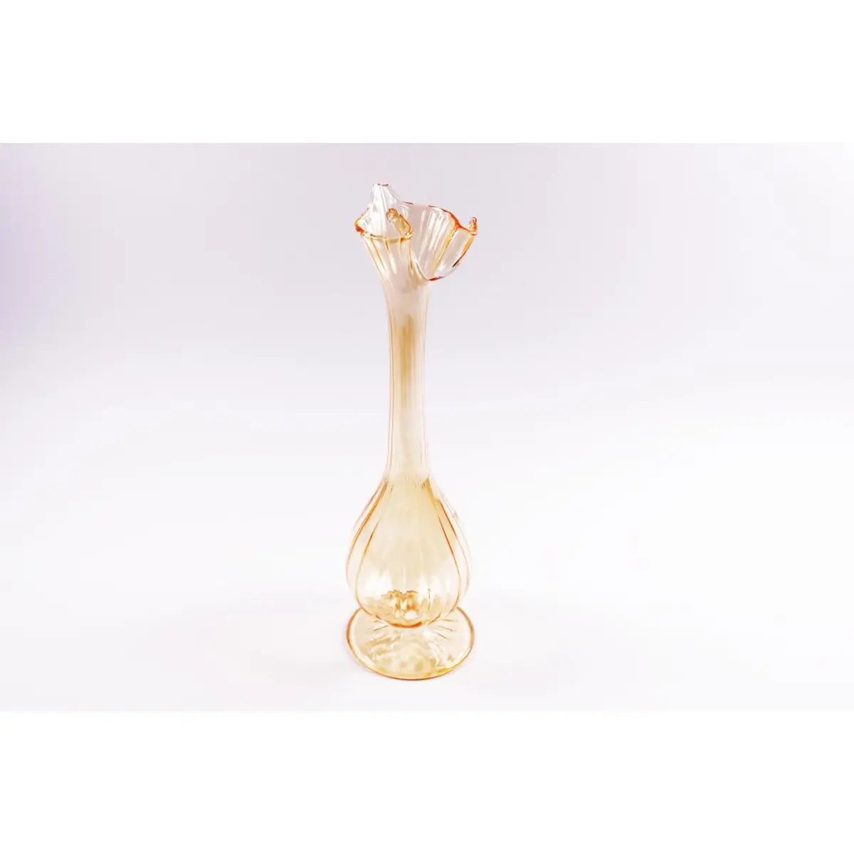 Vintage Mid Century Vase Amber