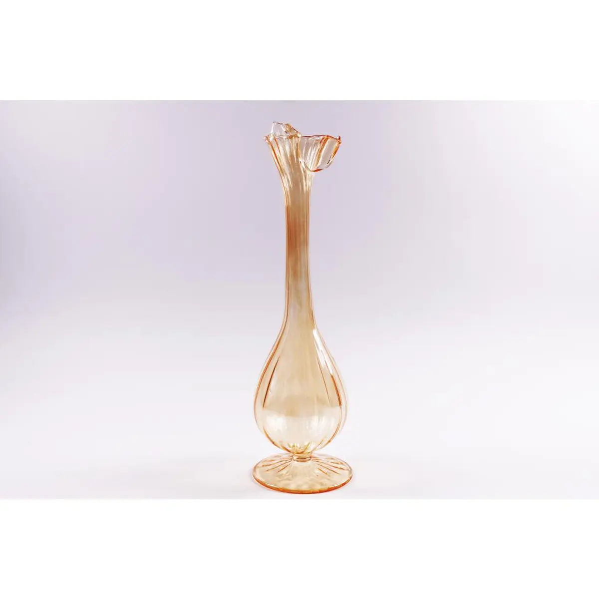 Vintage Mid Century Vase Amber