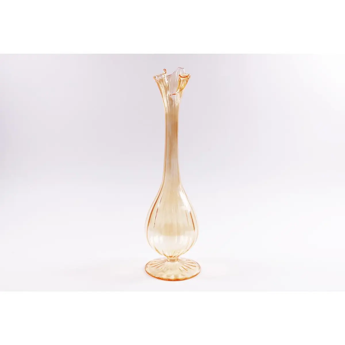 Vintage Mid Century Vase Amber