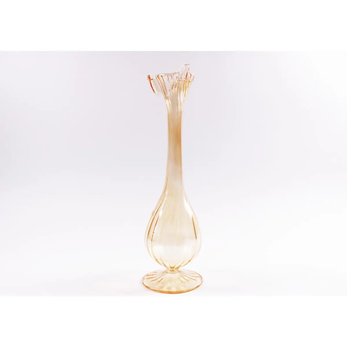 Vintage Mid Century Vase Amber