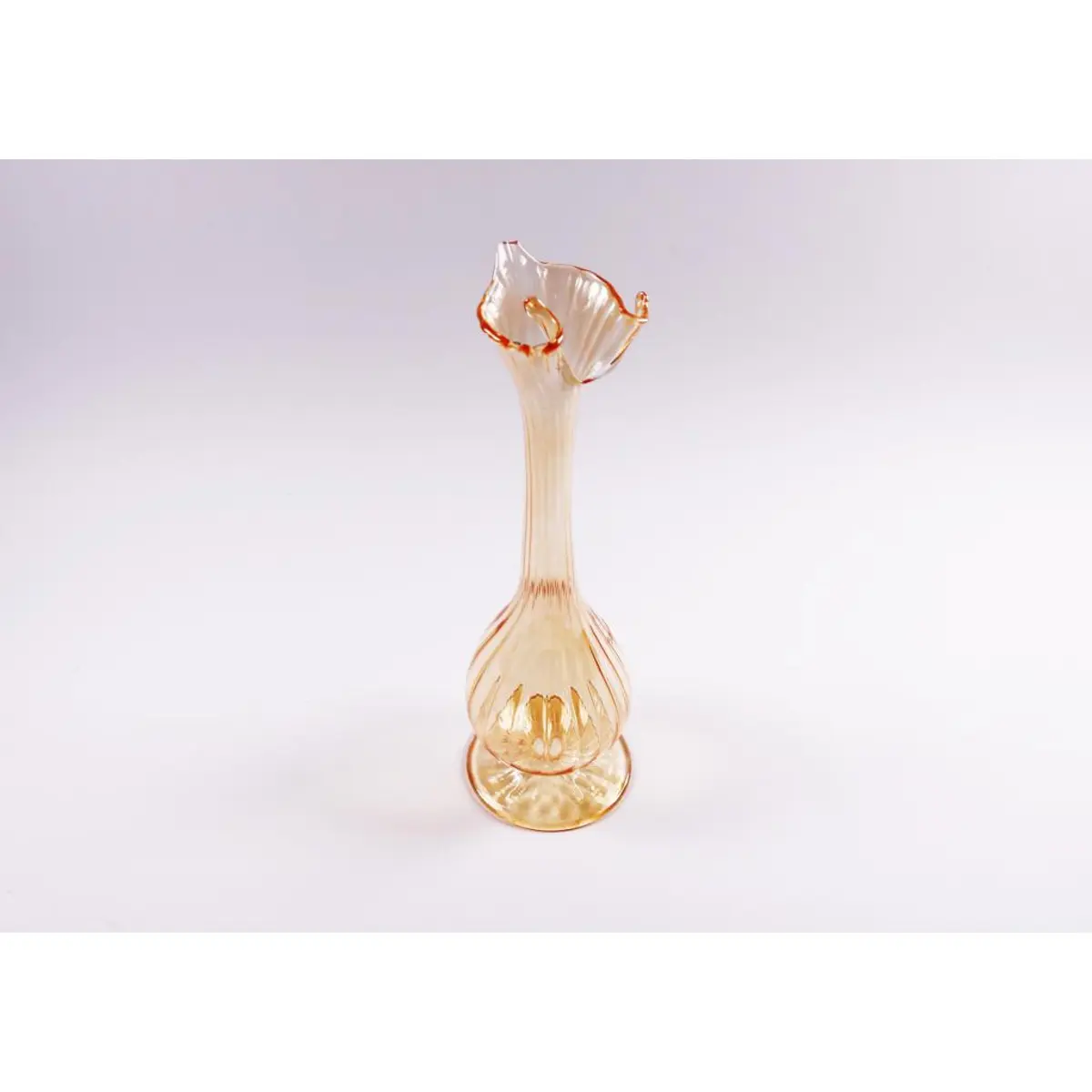 Vintage Mid Century Vase Amber