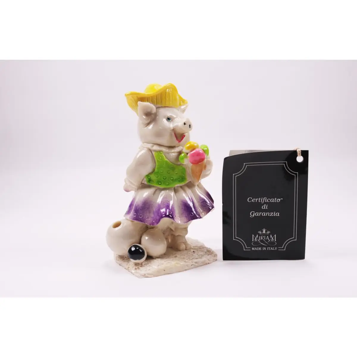 Vintage Pig Figurine/ Miriam Ceramiche Sas, Via Umbreto