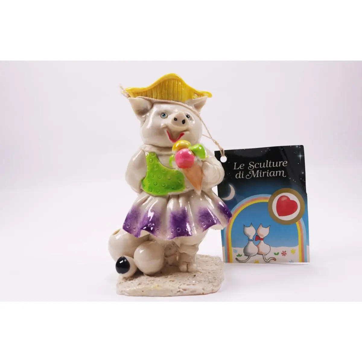Vintage Pig Figurine/ Miriam Ceramiche Sas, Via Umbreto