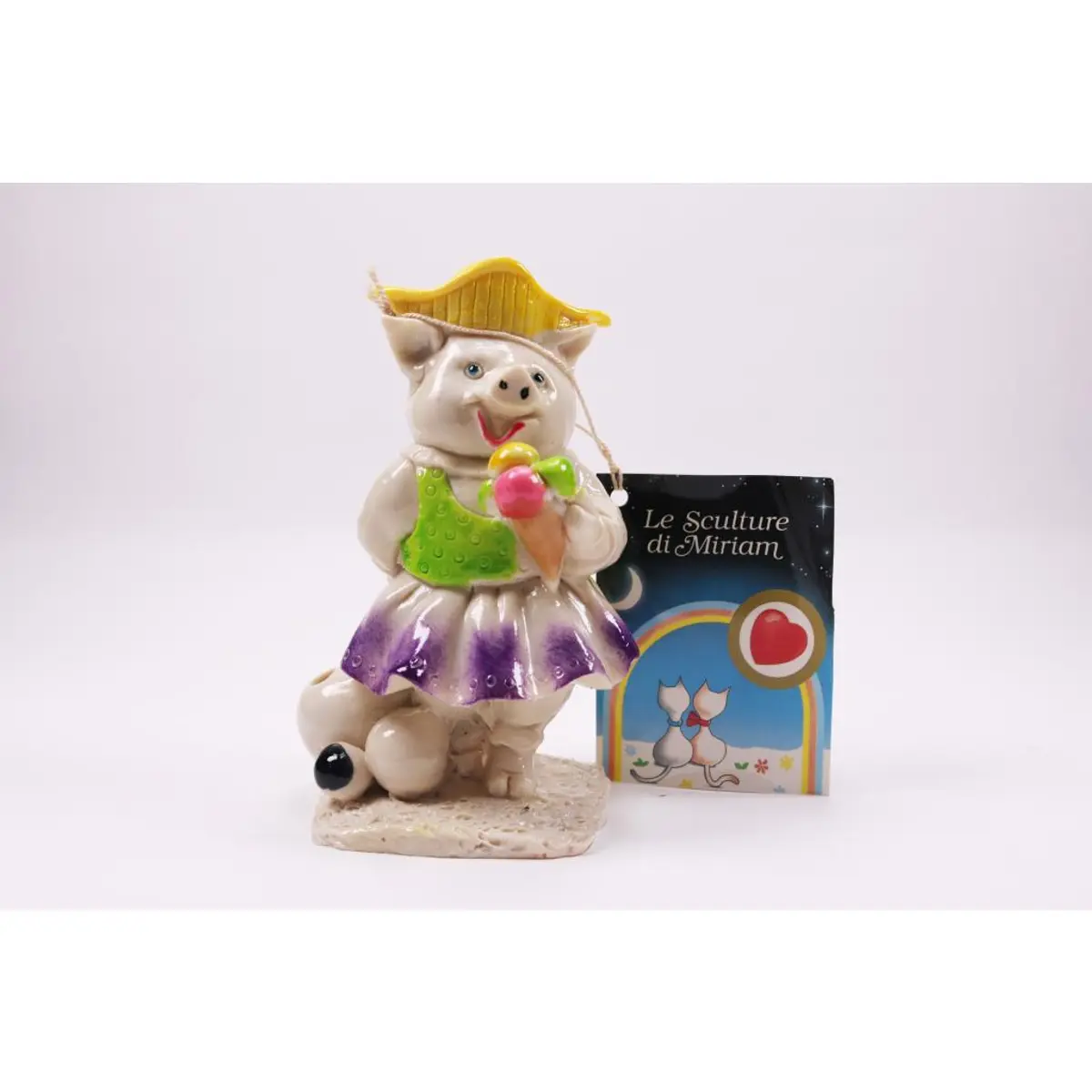Vintage Pig Figurine/ Miriam Ceramiche Sas, Via Umbreto