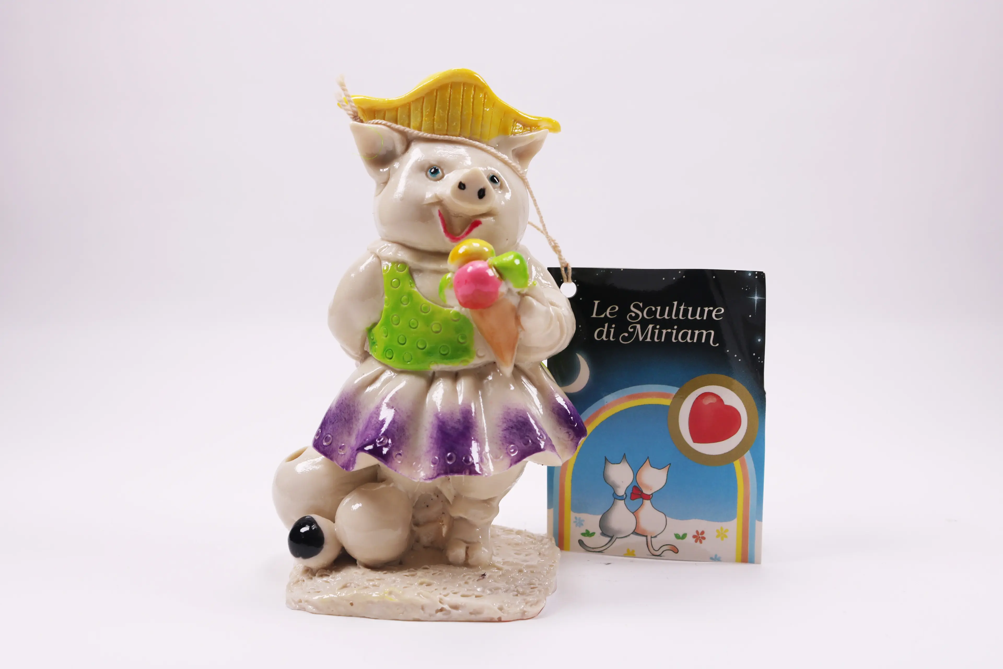 Vintage Pig Figurine/ Miriam Ceramiche Sas, Via Umbreto