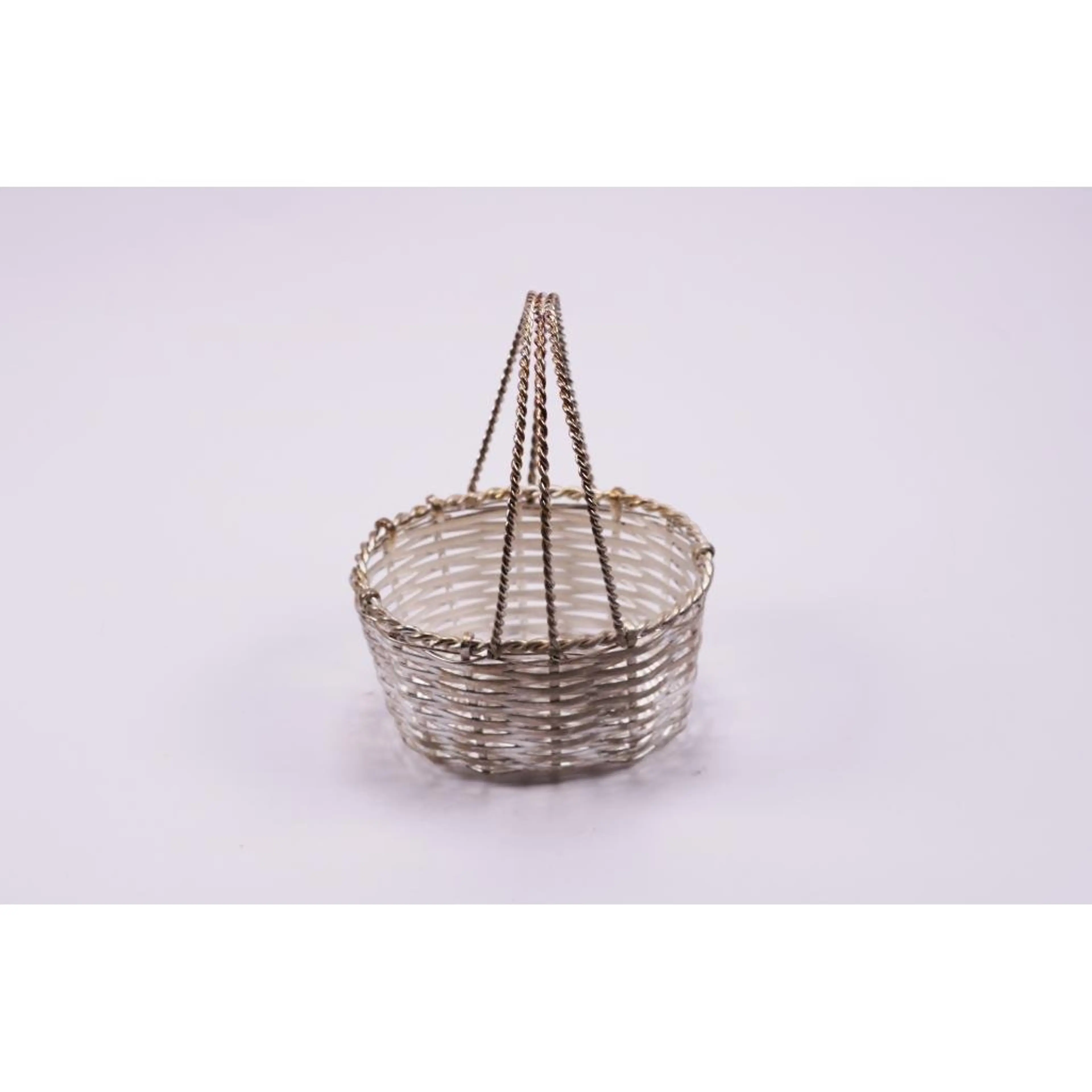  Vintage Silver Woven Baskets