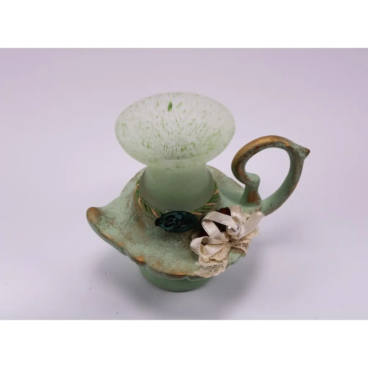 Vintage Style Green Figurines Set Of 2