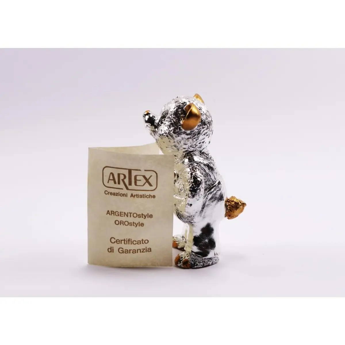 Vintage Teddy Bear Gold Line And Silver