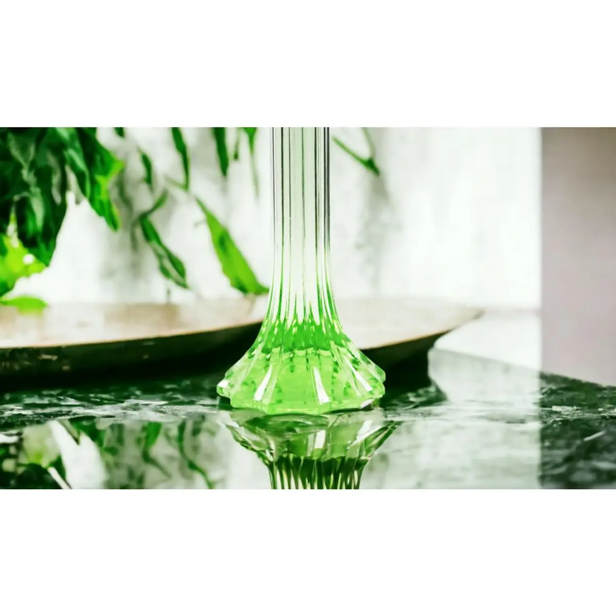 Vintage Uranium Glass Vase From The 1930S