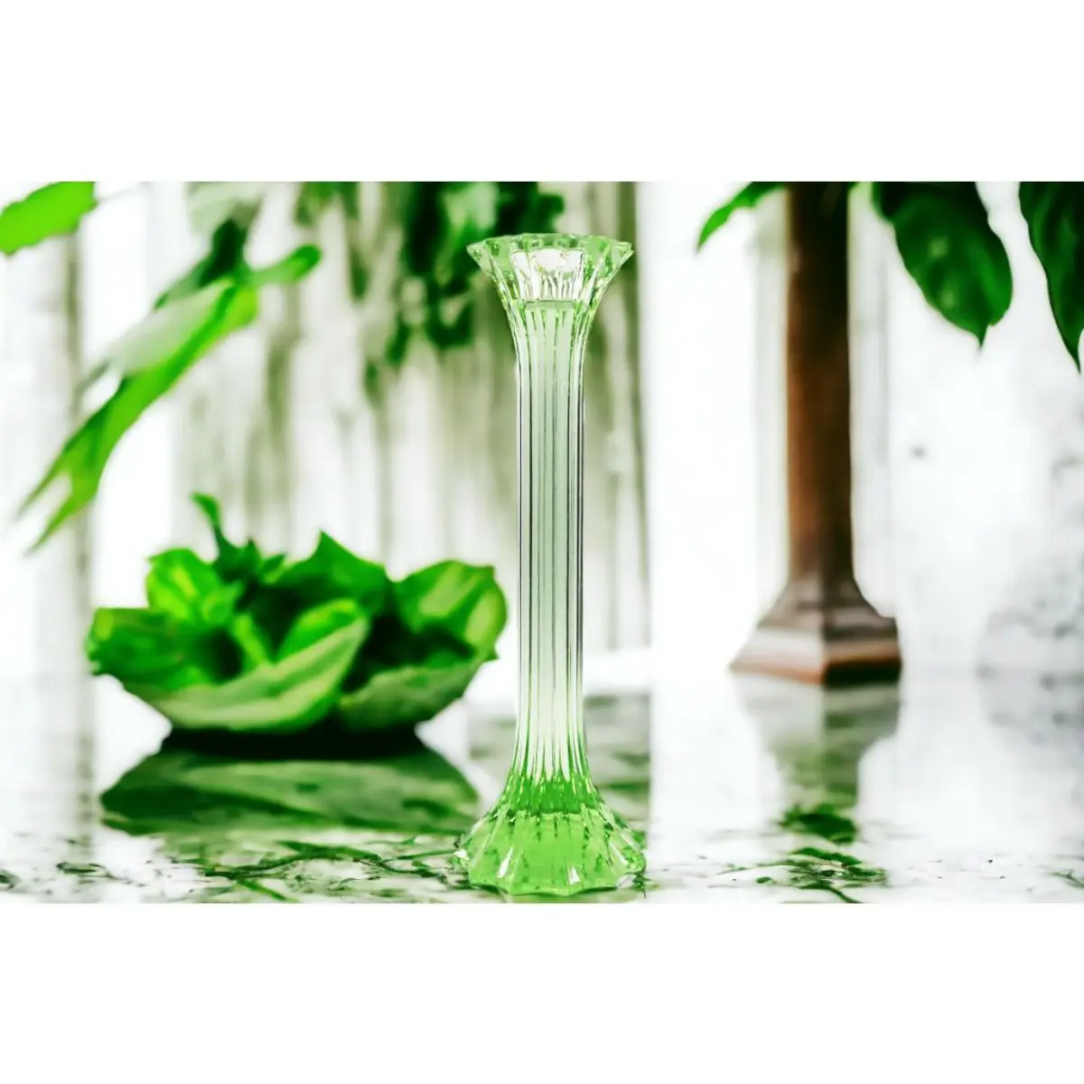 Vintage Uranium Glass Vase From The 1930S